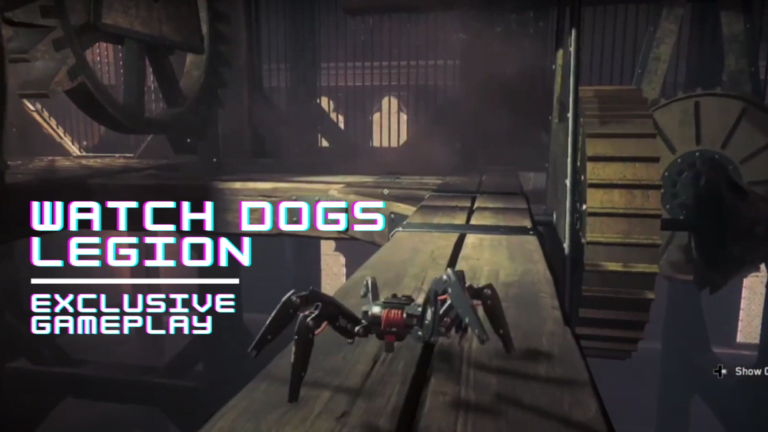 watch dogs legion spider bot climbing a tower