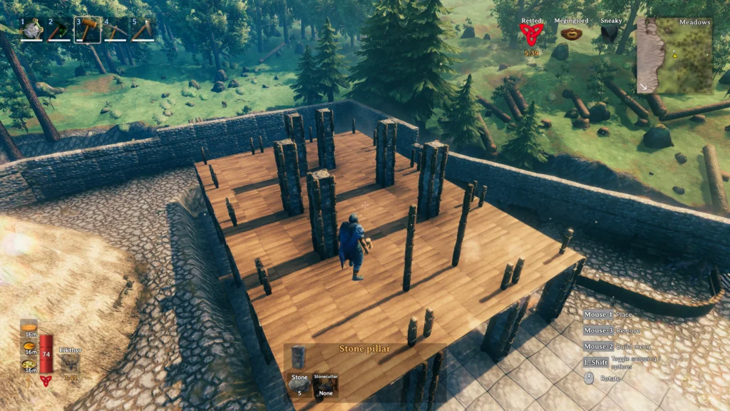 valheim building guide second floor pillars